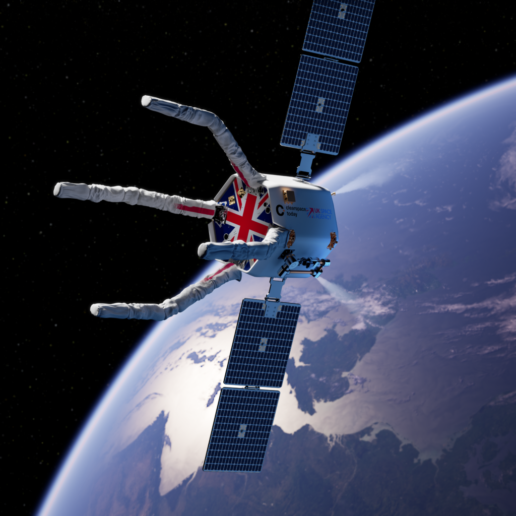 An artistic impression of the CLEAR mission © ClearSpace